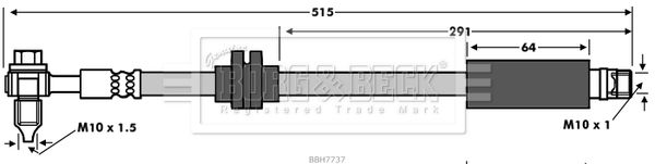 BORG & BECK stabdžių žarnelė BBH7737